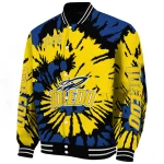 custom toledo rockets burst splatter blue varsity jacket best selling
