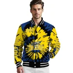 custom toledo rockets burst splatter blue varsity jacket best selling