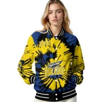 custom toledo rockets burst splatter blue varsity jacket best selling