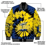 custom toledo rockets burst splatter blue varsity jacket best selling