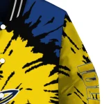 custom toledo rockets burst splatter blue varsity jacket best selling