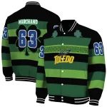 custom toledo rockets clover green lines green black varsity jacket best selling