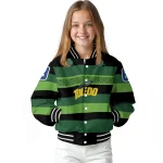 custom toledo rockets clover green lines green black varsity jacket best selling
