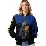 custom toledo rockets groot football blue black bomber jacket best selling