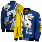 custom toledo rockets snoopy head blue bomber jacket best selling