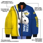 custom toledo rockets snoopy head blue bomber jacket best selling