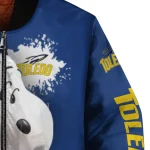 custom toledo rockets snoopy head blue bomber jacket best selling