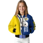 custom toledo rockets snoopy head blue bomber jacket best selling