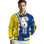 custom toledo rockets snoopy head blue varsity jacket best selling