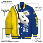 custom toledo rockets snoopy head blue varsity jacket best selling