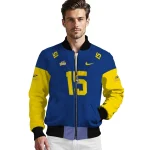 custom toledo rockets team patch blue bomber jacket best selling