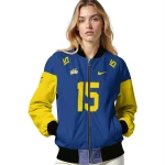 custom toledo rockets team patch blue bomber jacket best selling