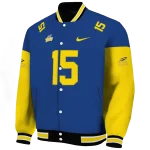 custom toledo rockets team patch blue varsity jacket best selling