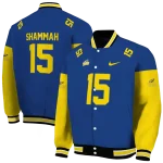 custom toledo rockets team patch blue varsity jacket best selling