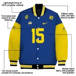 custom toledo rockets team patch blue varsity jacket best selling