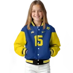 custom toledo rockets team patch blue varsity jacket best selling