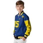 custom toledo rockets team patch blue varsity jacket best selling