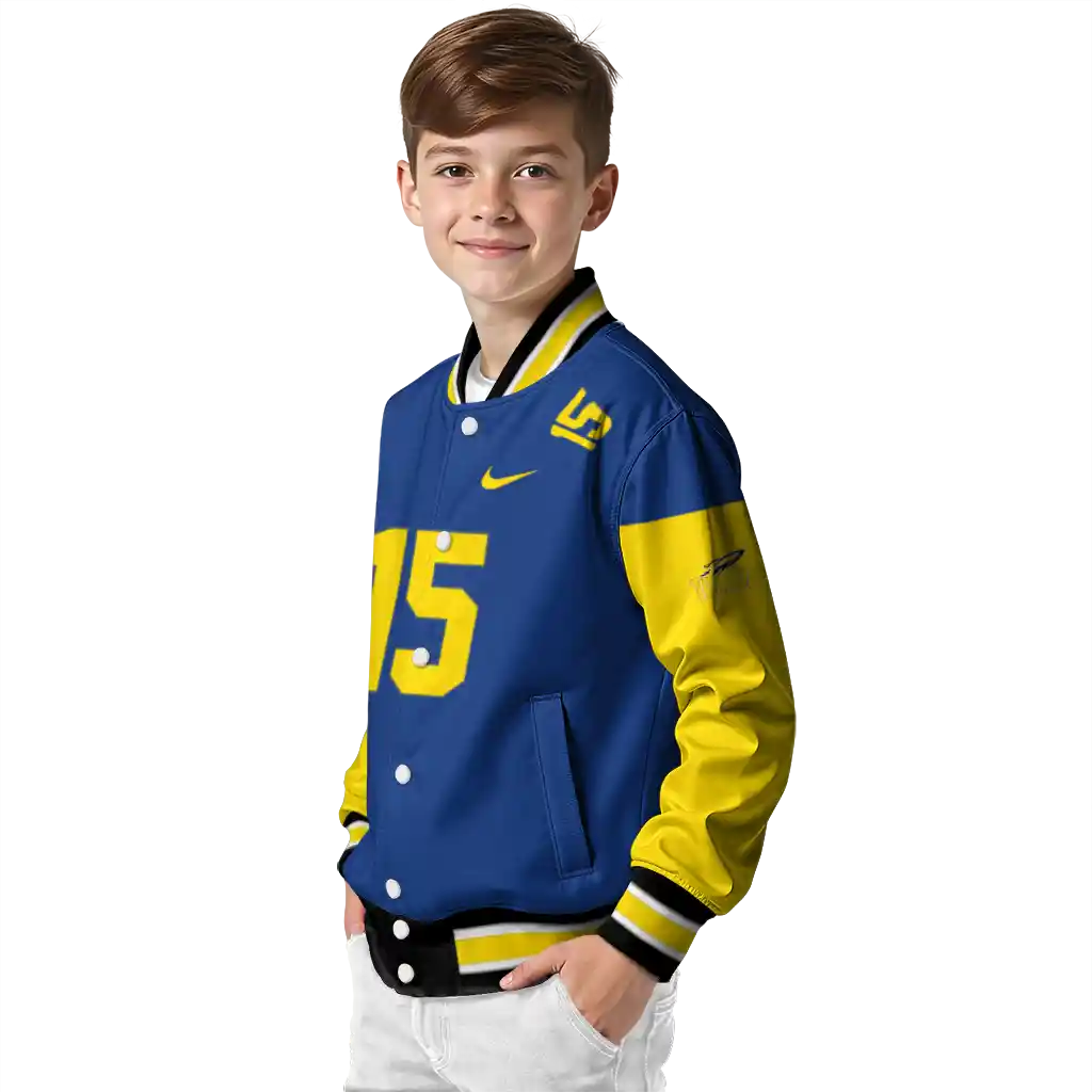 custom toledo rockets team patch blue varsity jacket trendy custom toledo rockets team patch blue varsity jacket trendy