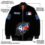 custom toronto blue jays claw fragment black bomber jacket best selling