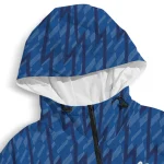 custom toronto blue jays lightning strike grid blue windbreaker jacket best selling