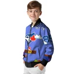 custom toronto blue jays mario blocks blue black bomber jacket best selling