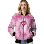 custom toronto blue jays pink tie dye pink bomber jacket best selling