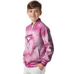 custom toronto blue jays pink tie dye pink varsity jacket best selling