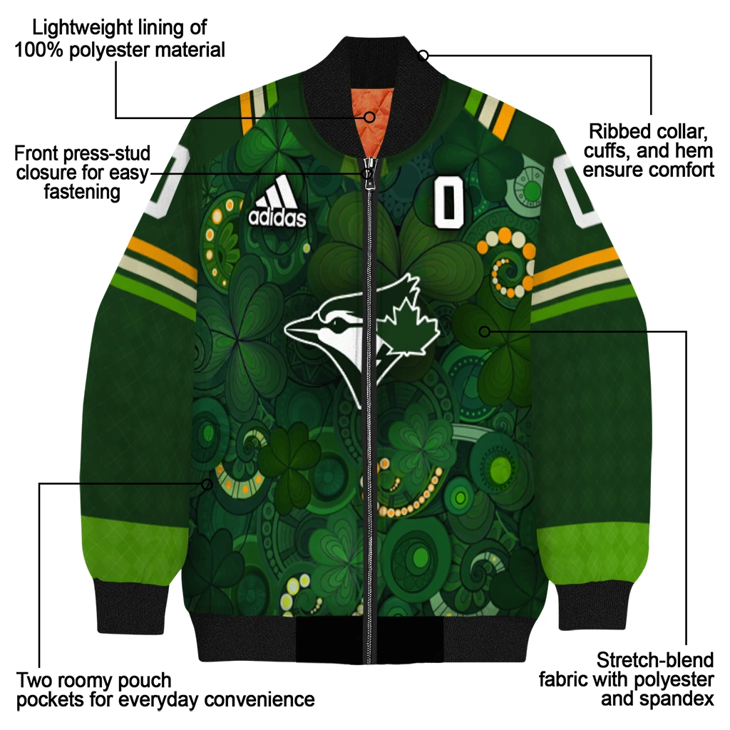 custom toronto blue jays shamrock vortex green bomber jacket new arrival custom toronto blue jays shamrock vortex green bomber jacket new arrival