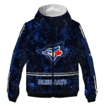custom toronto blue jays shards cluster blue windbreaker jacket best selling