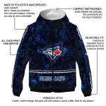 custom toronto blue jays shards cluster blue windbreaker jacket best selling
