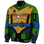 custom toronto blue jays turtle armor varsity jacket best selling