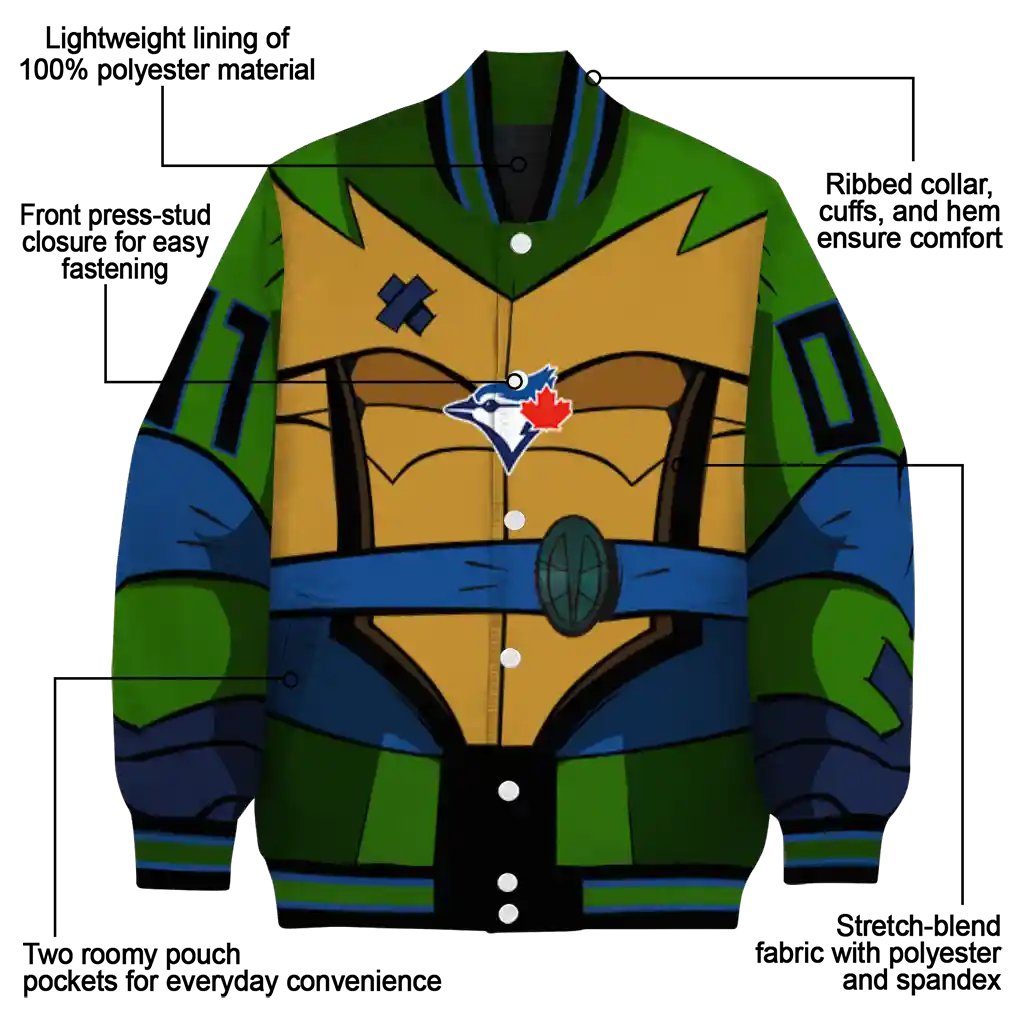custom toronto blue jays turtle armor varsity jacket new arrival custom toronto blue jays turtle armor varsity jacket new arrival