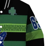 custom toronto maple leafs clover green lines green black varsity jacket best selling