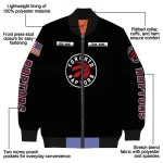 custom toronto raptors american flag skull black bomber jacket best selling