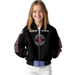 custom toronto raptors american flag skull black bomber jacket best selling