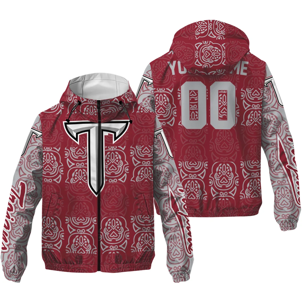 custom troy trojans cat eyes red windbreaker jacket high quality custom troy trojans cat eyes red windbreaker jacket high quality