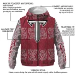 custom troy trojans cat eyes red windbreaker jacket best selling
