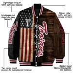 custom troy trojans flag wood brown varsity jacket best selling