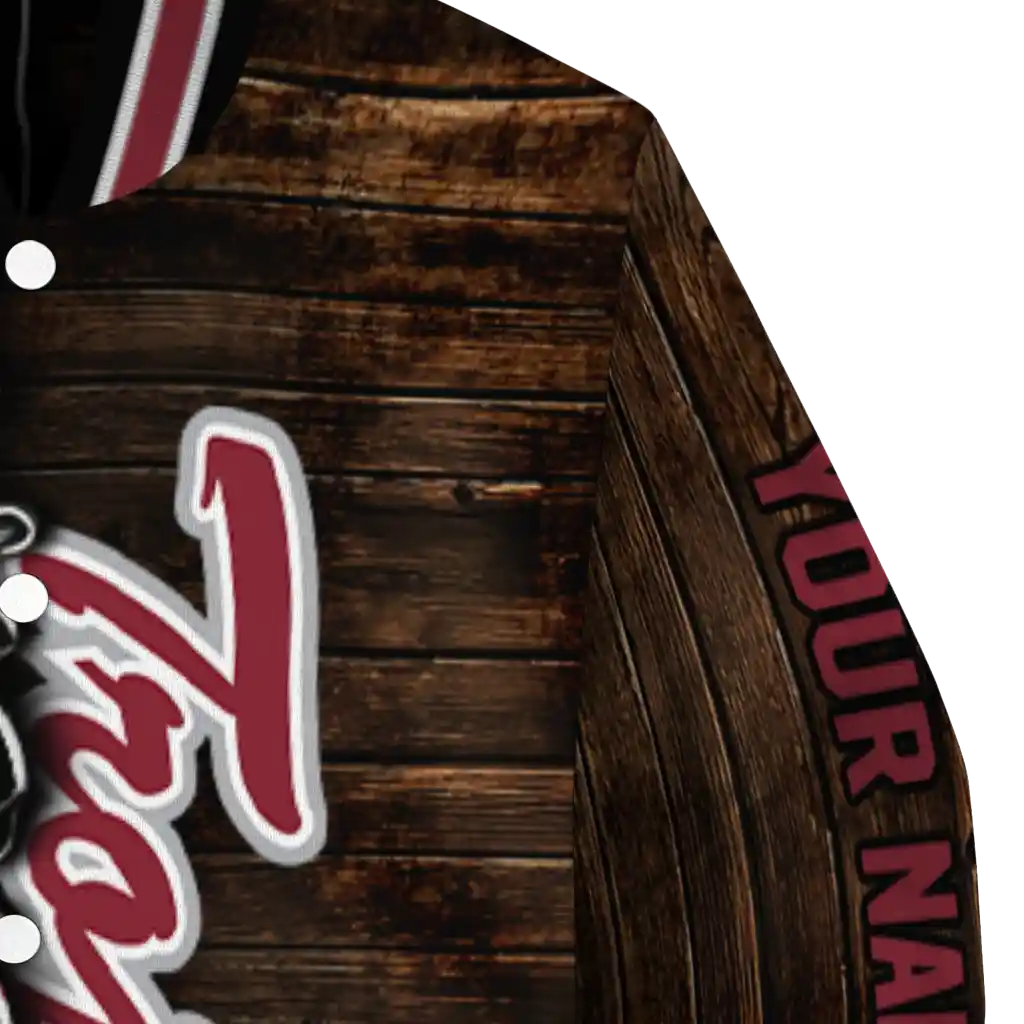 custom troy trojans flag wood brown varsity jacket premium grade custom troy trojans flag wood brown varsity jacket premium grade