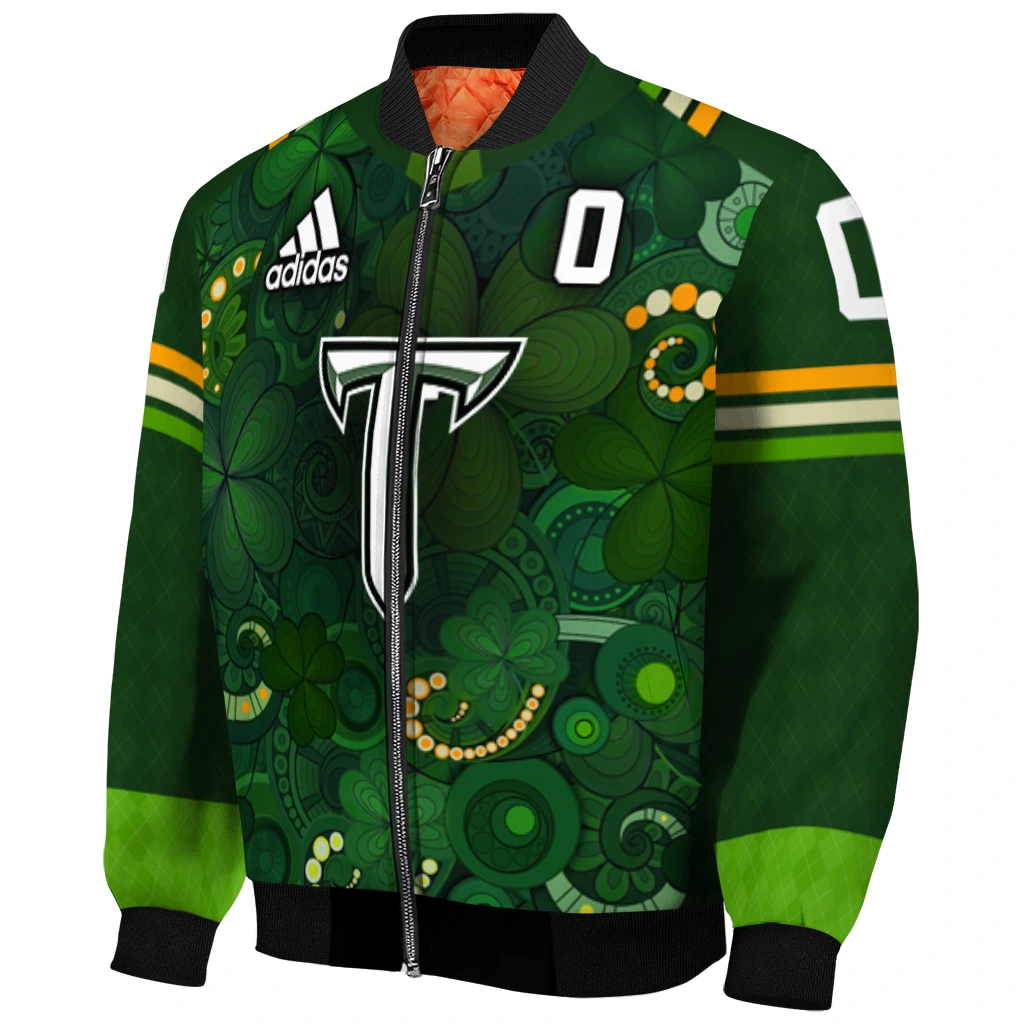 custom troy trojans shamrock vortex green bomber jacket fashion forward custom troy trojans shamrock vortex green bomber jacket fashion forward
