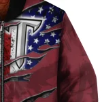 custom troy trojans usa flag claws red bomber jacket best selling