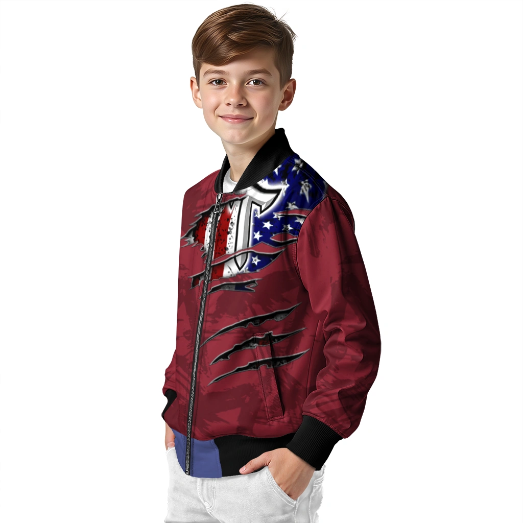 custom troy trojans usa flag claws red bomber jacket trendy custom troy trojans usa flag claws red bomber jacket trendy