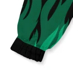 custom tulane green wave flame trim green black windbreaker jacket best selling
