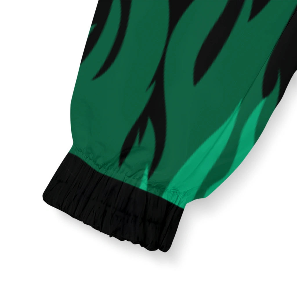 custom tulane green wave flame trim green black windbreaker jacket latest model custom tulane green wave flame trim green black windbreaker jacket latest model