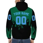 custom tulane green wave flame trim green black windbreaker jacket best selling
