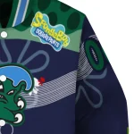 custom tulane green wave spongebob playtime green blue varsity jacket best selling