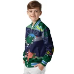 custom tulane green wave spongebob playtime green blue varsity jacket best selling