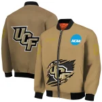 custom ucf knights claw effect beige bomber jacket best selling