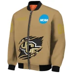 custom ucf knights claw effect beige bomber jacket best selling