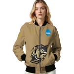 custom ucf knights claw effect beige bomber jacket best selling